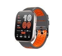 RosMank 22mm Silicona Correa para Amazfit Balance/Bip 6/Bip 5/GTR 4/GTR 3, Bicolor Correa de Repuesto para Amazfit Cheetah/Stratos 3 2s, Naranja Gris