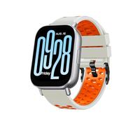 RosMank 22mm Silicona Correa para Xiaomi Redmi Watch 5 Active/Redmi Watch 5 Lite, Bicolor Correa de Repuesto para Xiaomi Watch S4/3/2/1, Naranja Blanco