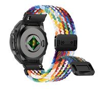 RosMank 26mm Quickfit Trenzada Correa para Garmin Fenix 8 AMOLED 51mm/7X Pro/7X/6X Pro/6X, Correa de Repuesto de Nailon para Enduro 3/Descent Mk3i/Instinct 2X/Tactix 7/Quatix 7X (Arcoíris)