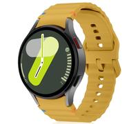 RosMank Correa de Silicona Suave para Samsung Galaxy Watch FE/7/6/5/4 40mm 44mm, 6 Classic 43mm 47mm, 5 Pro 45mm, 4 Classic 42mm 46mm (Amarillo) 20mm