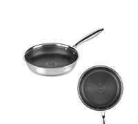 ROSMARINO HexaPro Sartén 24 cm: Sartén premium de acero inoxidable con tecnología HexaPro para una distribución óptima del calor, resistente a los arañazos, apta para horno y fácil de limpiar