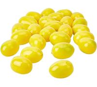 Rosojodg 40 mini frutas de limón falsas amarillas (limón), verduras de espuma de plástico, frutas como adorno de fiesta en casa, accesorios de fotografía, regalo de 3 a 6 cm, frutas artificiales,