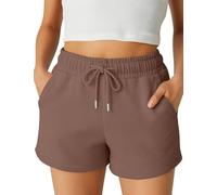 ROSS CAMP Pantalones cortos para mujer, pantalones cortos de entrenamiento, gimnasio, a la moda, atléticos, casuales, para verano, descansar, bermudas, Topo, XL