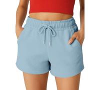 ROSS CAMP Pantalones cortos para mujer - Pantalones cortos de verano para mujer, pantalones cortos de deporte, pantalones cortos para correr, pantalones de entrenamiento para mujer, azul, S