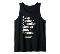 Ross Rachel Chandler Monica Joey Phoebe Amigos Reunión Camiseta sin Mangas