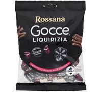 Rossana Fida LIQUORICE Drops - Lote de 12 caramelos rellenos de regaliz, envasados individualmente, sin gluten, vegano, 175 g