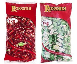 Rossana Maxi Mix caramelo original pistacho caramelos 2 x 1 kg bolsas de fiesta