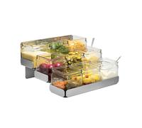 ROSSETO - SM323 - ESTACION DE CONDIMENTOS con 3 niveles y 9 recipientes - (31.75 x 31.45x 17.48 cm)