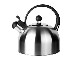 Rossetto-Tetera para induccion,hervidor de agua gas,INOX premier, 2.5 L, con silbato y mango antiquemaduras,aptas para todo tipo de fuegos
