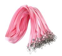 ROSSHINE 50 cordones rosas para cuello, correa de nailon para el cuello, para llaves, tarjetas de identificación, etiquetas de nombre, soportes para insignias con gancho giratorio, ideal para