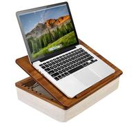 Rossie Home Escritorio de regazo con caballete de madera de acacia con almacenamiento - Java - Estilo No. 76501