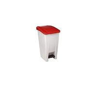 Rossignol - Cubo de basura móvil básico para pedal, plástico blanco, 60 litros