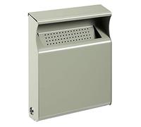 Rossignol wall mounted ashtray 2L made of anti-UV powder coated steel, Farbe:Zementgrau