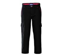 Rossini A85020 - Pantalones de trabajo, 100% algodón sarga, cintura elástica, cierre con cremallera y botón, Negro , M