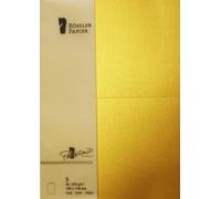 Rossler - pack 5 unids. tarjeta doble a6 color oro