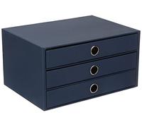 Rossler Soho - Caja de almacenamiento con 3 cajones para tamaño A4, color azul marino