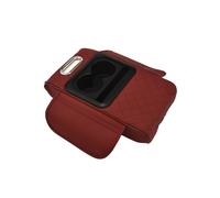 (Rosso) Bracciolo centrale per auto, organizador superiore, cuscino per il relax, scatola per fazzoletti