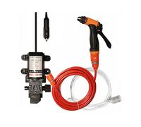 (Rosso) Idropulitrice per auto 12V Pistola per lavaggio auto Pompa ad alta pressione Idropulitrice portatile