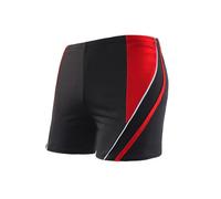 (Rosso-L) Pantaloncini da bagno con coulisse interna e fodera, a vita media, da uomo e da adulto, per