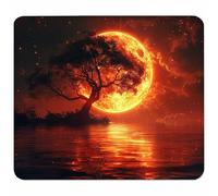 Rosso Tappetino Mouse Piccolo 220x180x3mm, Tappetino Scrivania con Bordo Cucito, Mousepad Impermeabile e Antiscivolo, Pratica e Facile da Pulire, Accessori Gaming e Accessori PC Regalo, Sole 8-8506