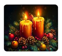 Rosso Tappetino Mouse Piccolo 220x180x3mm, Tappetino Scrivania con Bordo Cucito, Mousepad Impermeabile e Antiscivolo, Pratica e Facile da Pulire, Accessori Gaming, Regalo Uomo, Candela 9-5641