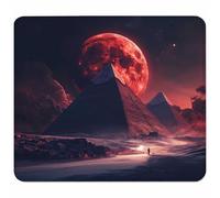 Rosso Tappetino Mouse Piccolo 250x200x3mm, Tappetino Scrivania con Bordo Cucito, Mousepad Impermeabile e Antiscivolo, Pratica e Facile da Pulire, Accessori Gaming, Regalo Uomo, Piramide Y-7727