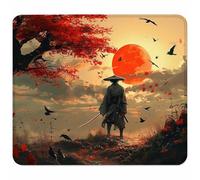 Rosso Tappetino Mouse Piccolo 250x200x3mm, Tappetino Scrivania con Bordo Cucito, Mousepad Impermeabile e Antiscivolo, Pratica e Facile da Pulire, Accessori Gaming e Accessori PC Regalo, Sole E-5535