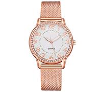 ROSSOM Reloj para Hombre con Banda Superior, Reloj de Acero Inoxidable para Mujer, Relojes Digitales Luminosos Informales a la Moda, Reloj de Pulsera con Esfera Negra para Mujer
