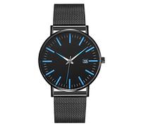 ROSSOM Reloj para Hombre, Relojes para Hombre, Marca de Lujo, Calendario para Hombre, Reloj de Malla de Acero Inoxidable, Reloj de Cuarzo Informal Deportivo Luminoso para Hombre