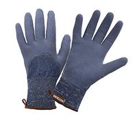 Rostaing Denim -IT08 - Guantes de jardinería (nitrilo, finos, impermeables, resistentes, grandes trabajos vaqueros, talla 8, color azul y 8