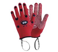 ROSTAING Guantes de jardinería para niños ANABEL - Un par de guantes de jardinería y bricolaje - Para las manos pequeñas y delicadas y la seguridad de sus hijos, Rojo