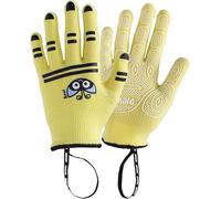 Rostaing Guantes de jardinería para niños AXEL - Un par de guantes de jardinería y bricolaje - Para las manos pequeñas y delicadas y la seguridad de sus hijos, de color amarillo