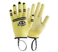 Rostaing Guantes de jardinería para niños AXEL - Un par de guantes de jardinería y bricolaje - Para las manos pequeñas y delicadas y la seguridad de sus hijos, de color amarillo