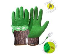 ROSTAING - Guantes superhéroes Infantiles Supergreen, par de Guantes para Explorar y Proteger con Lupa integrada, Ideales para jardinería y Ocio en Todo Momento, adherencia Superior, Color Verde