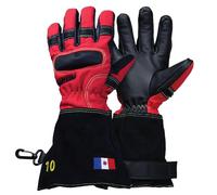 ROSTAING Pro ATTACK6PEOM-BSC - Guante de Bombero para zapadores de Bomberos, Guante antifuego, Guante de intervención de Piel para Fuegos de estructuras, Resistencia al Calor y Corte, Guante Rojo
