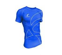 ROSTER. BJJ Camiseta de Compresión para Entrenamiento MMA, Boxeo, Kick Boxing, Gimnasio, Unisex (FR/ES, Letras, L, Regular, Regular, Azul)