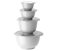 Rosti Margrethe - Juego de cuencos (8 tazones para mezclar, 4 cuencos para mezclar y 4 tapas, plástico reciclable, 0,25 litros, 0,5 litros, 1,5 litros y 3 litros, color blanco