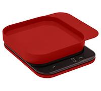Rosti Mensura - Báscula de cocina (16,5 x 20,3 x 3,5 cm, incluye cuenco y función tara), color rojo