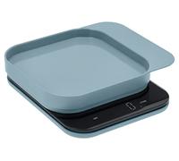 Rosti Mensura Báscula de cocina digital con cuenco y función de tara, peso máximo 10 kg, 16,5 x 20,3 x 3,5 cm, color azul