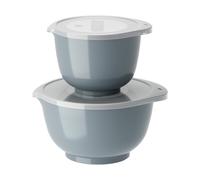 Rosti Margrethe - Juego de cuencos para mezclar (4 piezas, con 2 cuencos y 2 tapas, plástico reciclable, 1,5 litros y 3 L), color azul