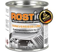 Rostio R2105 - 250 ml - Resina especial para el revestimiento interior de tanques de metal - capa protectora transparente de color ámbar - protección contra la corrosión - hasta 30 L de tanque - hasta