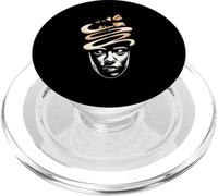 Rostro Abstracto Espiral Mental Fragmentos Dorados Emocional PopSockets PopGrip para MagSafe