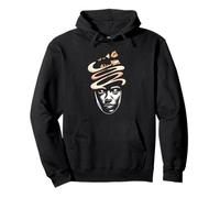 Rostro Abstracto Espiral Mental Fragmentos Dorados Emocional Sudadera con Capucha