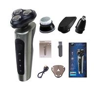 Rostro eléctrico inalámbrico para hombres, inteligente, húmedo, seco, barba, afeitadora, recargable, recortadora impermeable, herramienta de aseo para hombres, recargable, afeitado de cabeza calva