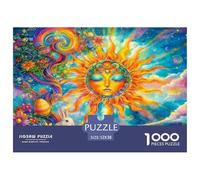 Rostro Místico del Sol Puzzle de 1000 Piezas Papel para Adultos Arte Fantasía Colorida Relajación Decoración Hogar Amigo Regalo 52x38cm/1000pcs