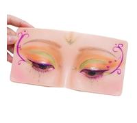 Rostro Para Práctica De Maquillaje,Ayuda De Maquillaje De Silicona Reutilizable,Maniquí De Práctica Para De Ojos - Para Extensiones De Pestañas Sombras De Ojos Cejas Y Pestañas