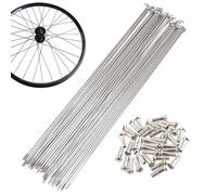 Rostros de bicicleta de 18 piezas, 9 13g a prueba de óxido 304 bicicleta de pulido de acero inoxidable habló con tapa de cobre para radios de pizca de ruedas