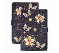 Rostsant Funda Lenovo M10 3rd Gen 10.1" PU Caso de Cuero Funda Lenovo M10 3 Gen 10.1" Tipo Cartera Carcasa para Lenovo Tab M10 3ª Generación 2022 10.1 Pulgada - Mariposa Dorada