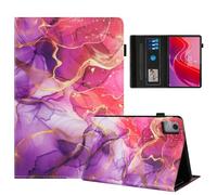 Rostsant Funda Lenovo Tab M11 2024 PU Caso de Cuero Funda Tipo Cartera Carcasa para Lenovo Tab M11 11 Pulgadas TB330FU Mármol Rosa Dorado