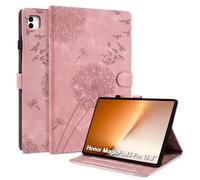 Rostsant Funda para Honor MagicPad3 Pro 13.3 Pulgadas 2025 Funda de Cartera de Cuero con Estampado de Diente de león Cubierta magnética para Tarjetas Oro Rosa